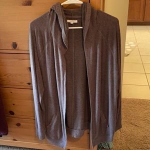 Euc Maurices purple sweater with hood size large